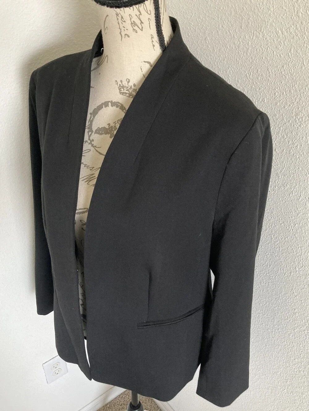 J. Crew Black Open-Front Blazer